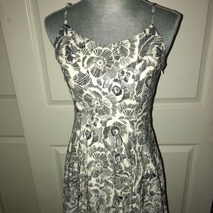 Black and white flower dress